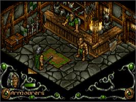 In game image of Darkmere: The Nightmare's Begun on the Commodore Amiga.