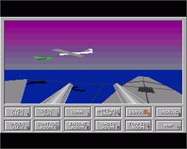 In game image of Das Boot: German U-Boat Simulation on the Commodore Amiga.