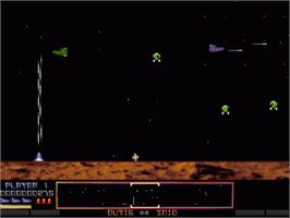 In game image of Datastorm on the Commodore Amiga.
