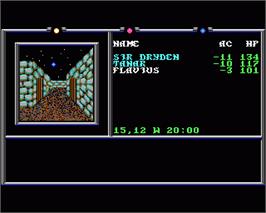 In game image of Death Knights of Krynn on the Commodore Amiga.