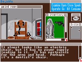 In game image of Deja Vu: A Nightmare Comes True on the Commodore Amiga.