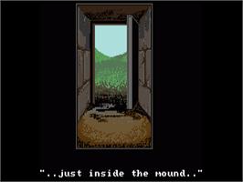 In game image of Demon's Tomb: The Awakening on the Commodore Amiga.