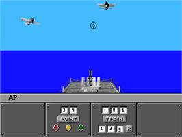 In game image of Destroyer on the Commodore Amiga.