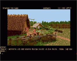 In game image of Die Drachen von Laas on the Commodore Amiga.