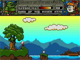 In game image of Dizzy: Prince of the Yolkfolk on the Commodore Amiga.