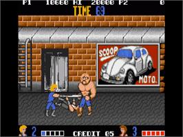 In game image of Double Dragon on the Commodore Amiga.