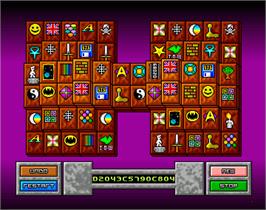 In game image of Dragon Tiles on the Commodore Amiga.