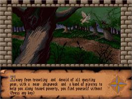In game image of Dungeon Quest on the Commodore Amiga.