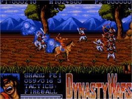 In game image of Dynasty Wars on the Commodore Amiga.