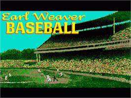 In game image of Earl Weaver Baseball on the Commodore Amiga.