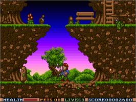 In game image of Elf on the Commodore Amiga.
