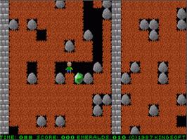 In game image of Emerald Mine on the Commodore Amiga.