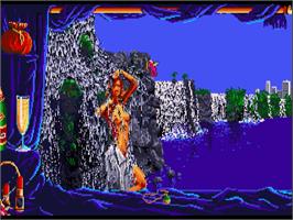 In game image of Emmanuelle: A Game of Eroticism on the Commodore Amiga.