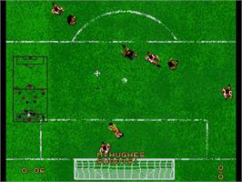 In game image of European Champions on the Commodore Amiga.