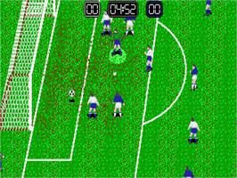 In game image of European Championship 1992 on the Commodore Amiga.
