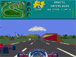 In game image of F1 on the Commodore Amiga.