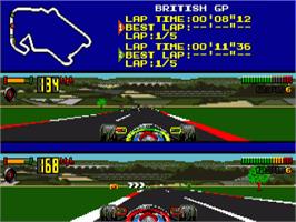 In game image of F1 World Championship Edition on the Commodore Amiga.