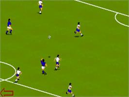 In game image of FIFA International Soccer on the Commodore Amiga.