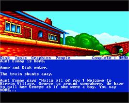 In game image of Famous Five: Five on a Treasure Island on the Commodore Amiga.