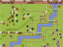In game image of Fields of Glory on the Commodore Amiga.