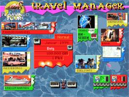 In game image of Flamingo Tours on the Commodore Amiga.