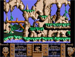 In game image of Flimbo's Quest on the Commodore Amiga.