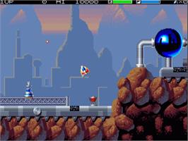 In game image of Fly Harder on the Commodore Amiga.