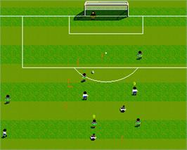 In game image of Football Glory on the Commodore Amiga.