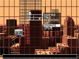 In game image of Future Wars on the Commodore Amiga.