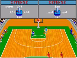 In game image of GBA Championship Basketball: Two-on-Two on the Commodore Amiga.