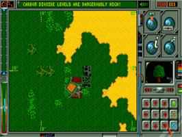 In game image of Global Effect on the Commodore Amiga.