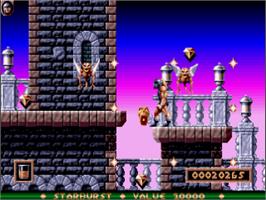 In game image of Gods on the Commodore Amiga.