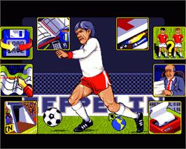 In game image of Graeme Souness Soccer Manager on the Commodore Amiga.