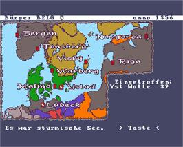In game image of Hanse: Die Expedition on the Commodore Amiga.