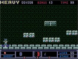 In game image of Hard 'n Heavy on the Commodore Amiga.