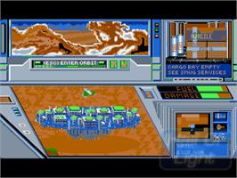 In game image of Hard Nova on the Commodore Amiga.