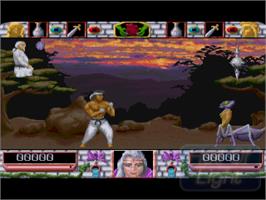 In game image of Heart of the Dragon on the Commodore Amiga.