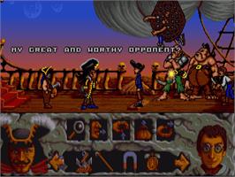 In game image of Hook on the Commodore Amiga.