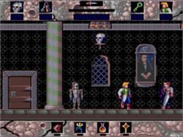 In game image of Horror Zombies from the Crypt on the Commodore Amiga.