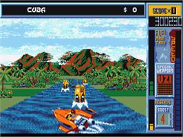 In game image of Hydra on the Commodore Amiga.