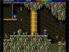 In game image of Impossamole on the Commodore Amiga.