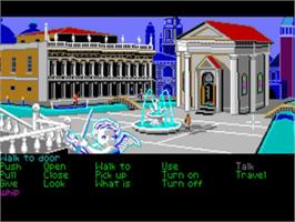 In game image of Indiana Jones and the Last Crusade: The Graphic Adventure on the Commodore Amiga.