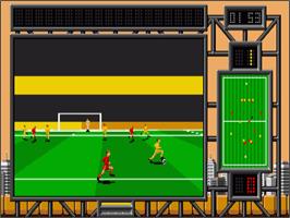 In game image of International Soccer Challenge on the Commodore Amiga.