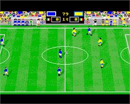 In game image of Italy '90 Soccer on the Commodore Amiga.