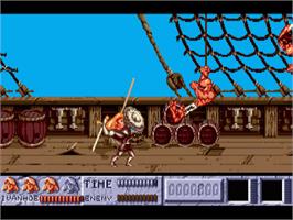 In game image of Ivanhoe on the Commodore Amiga.