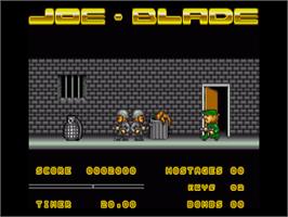 In game image of Joe Blade on the Commodore Amiga.