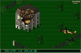 In game image of Jungle Strike on the Commodore Amiga.