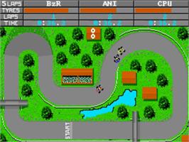 In game image of Karting Grand Prix on the Commodore Amiga.