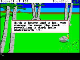 In game image of King's Quest on the Commodore Amiga.
