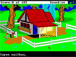 In game image of King's Quest II: Romancing the Throne on the Commodore Amiga.